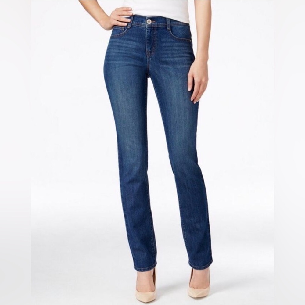 Style & Co Womens High Rise Skinny Blue Jeans